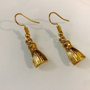 Handmade Vintage Gold Tassel Earrings